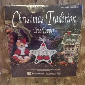 New Santa Christmas Tree Topper Cross Stitch Kit